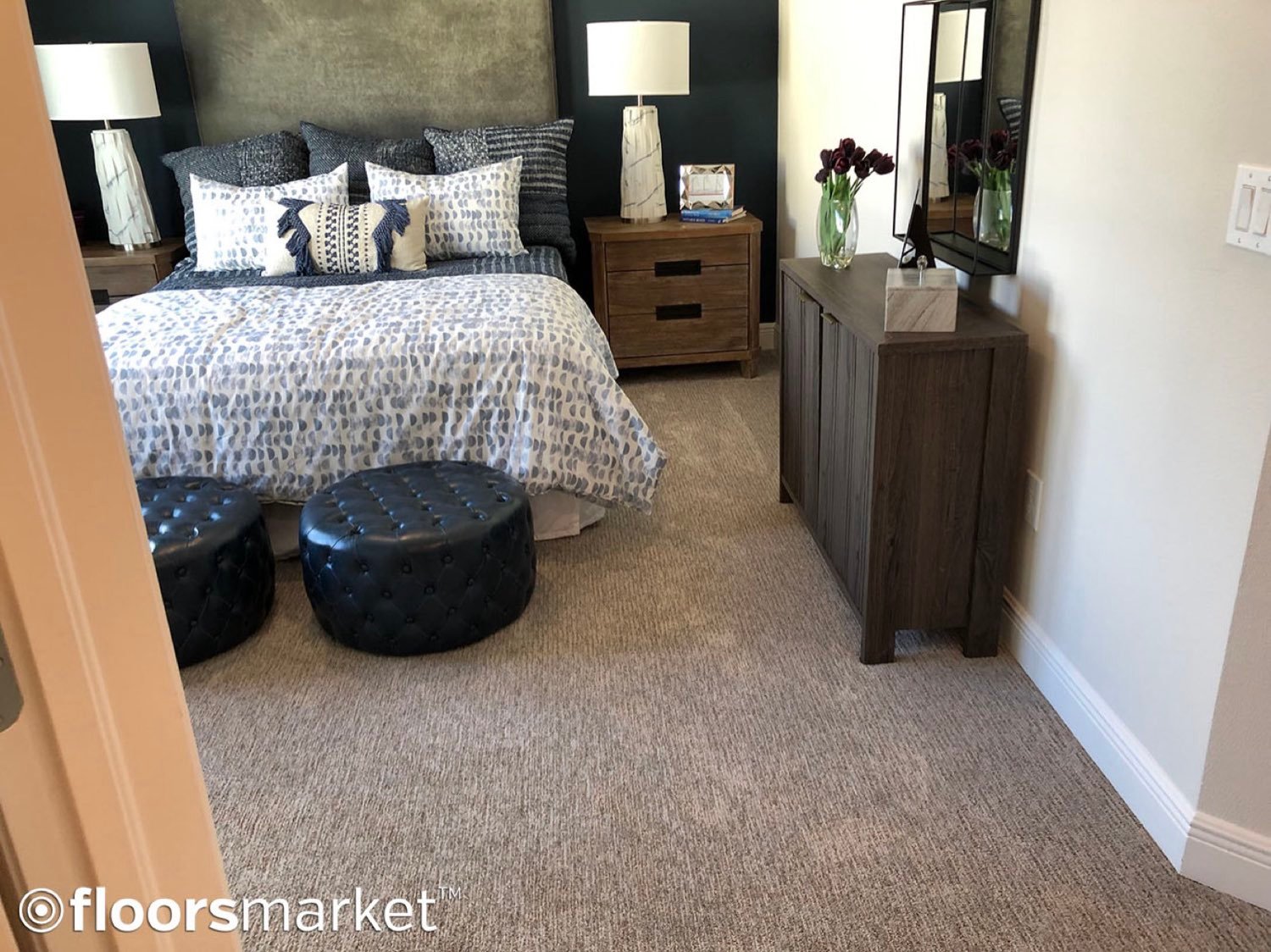 Plush bedroom carpet installation in Valrico FL