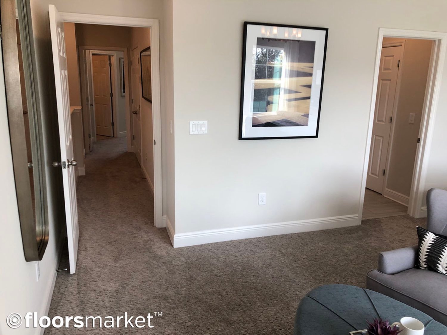 Hallway carpet and flooring transition in Brandon FL